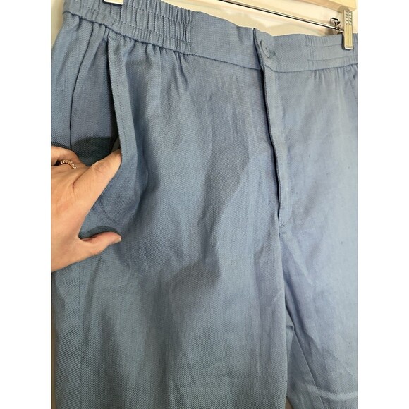 BUGATCHI Tristan Drawstring Pants Air Blue Linen Blend Men's SMALL NWOT‎ - Picture 3 of 12